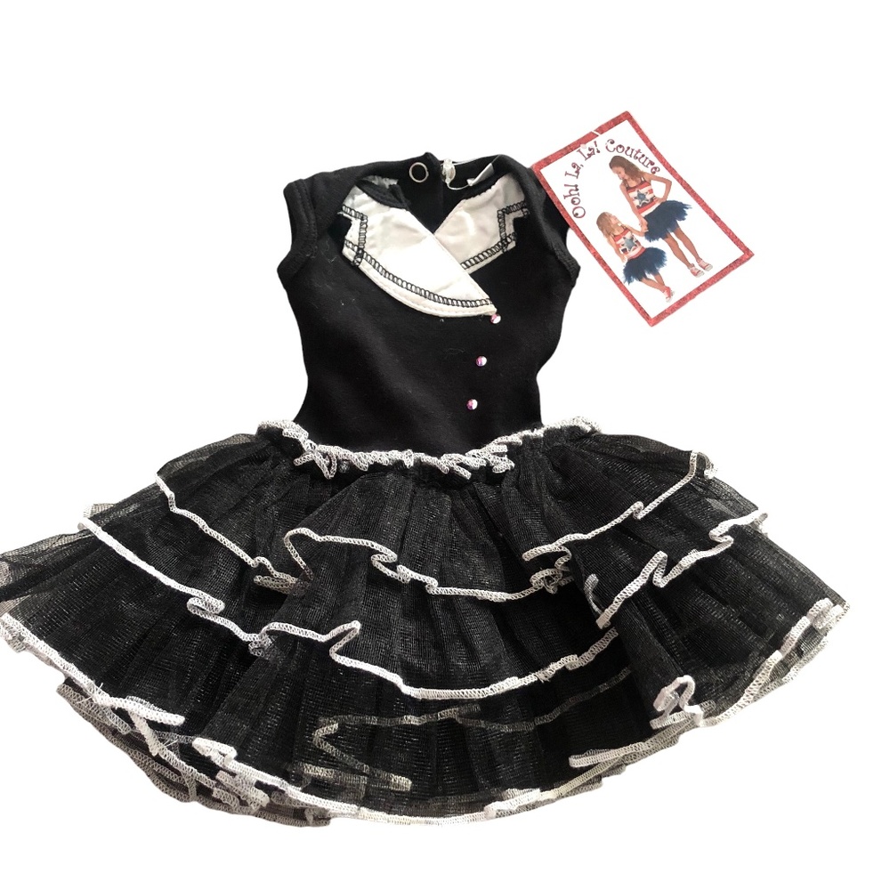 Ooh! La, La! Couture Black Tuxedo Tutu DOLL Dress